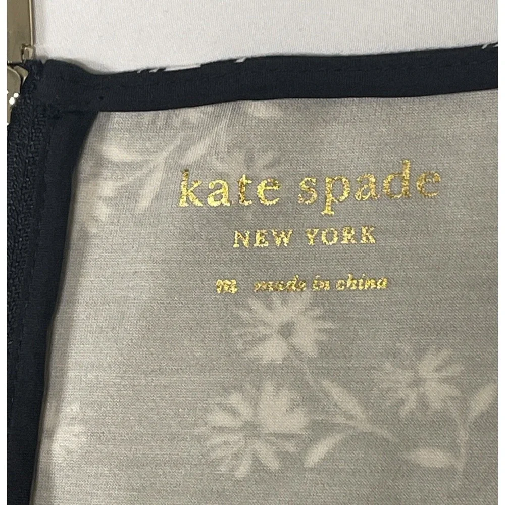 Kate Spade Dress Dandelion Floral Short Sleeve Stretch Ponte A-Line Women M NWOT